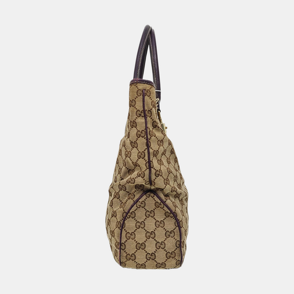 Monogram Canvas Tote Bag Beige