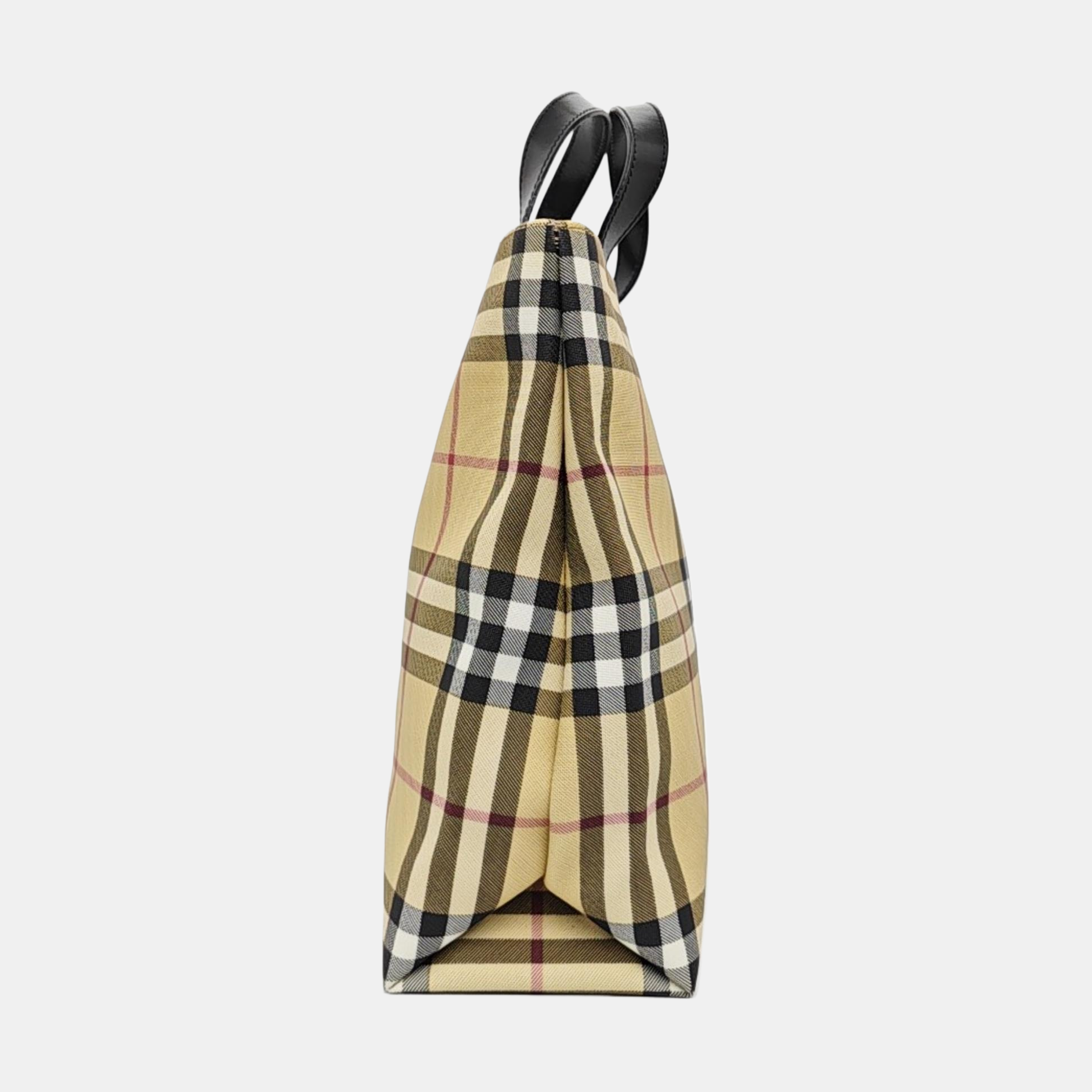 Coated Canvas Tote Bag Beige