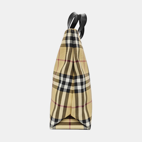 Coated Canvas Tote Bag Beige