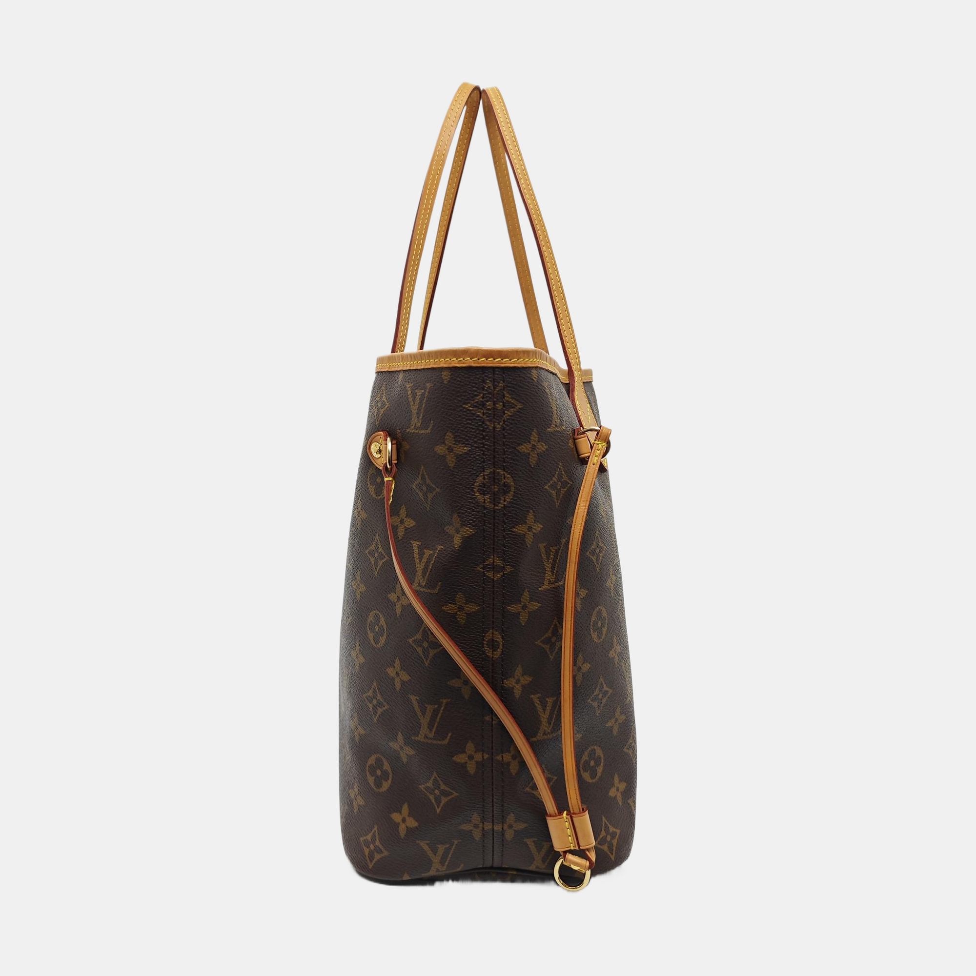 NEVERFULL MM Monogram Coated Canvas Brown