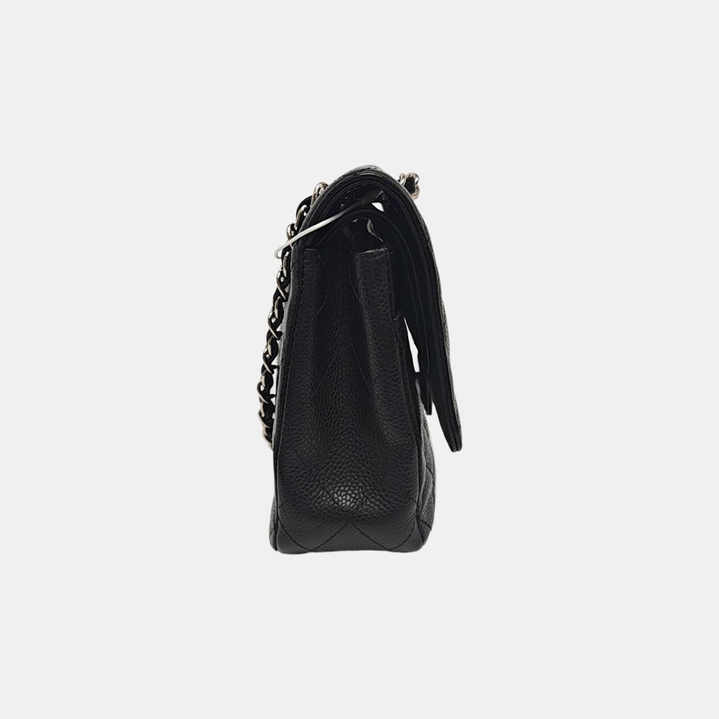 CLASSIC FLAP Medium Quilted Grained Calfskin Black