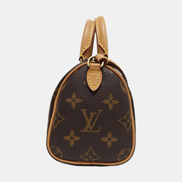SPEEDY Nano Monogram Coated Canvas Brown