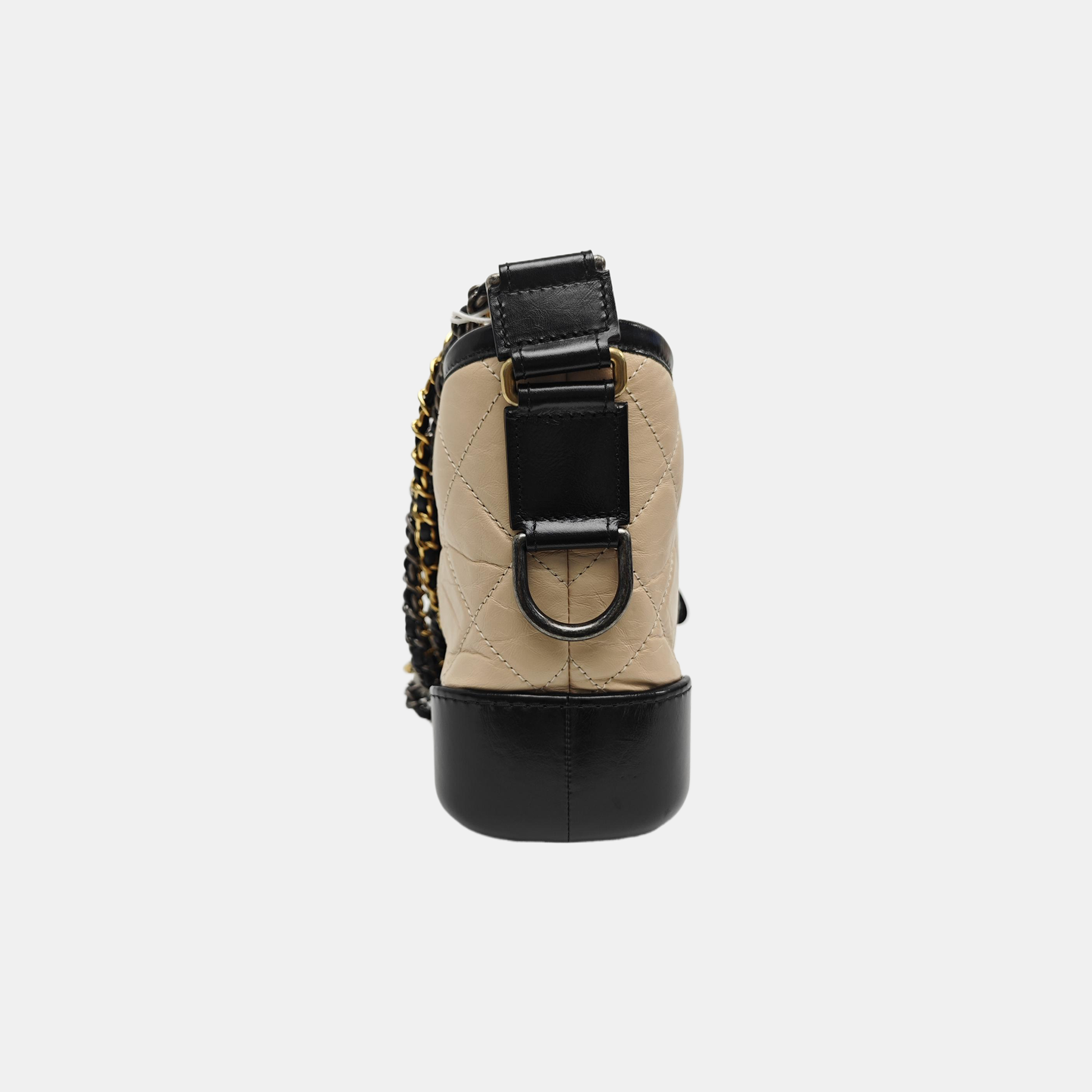 GABRIELLE Small Quilted Calfskin Beige
