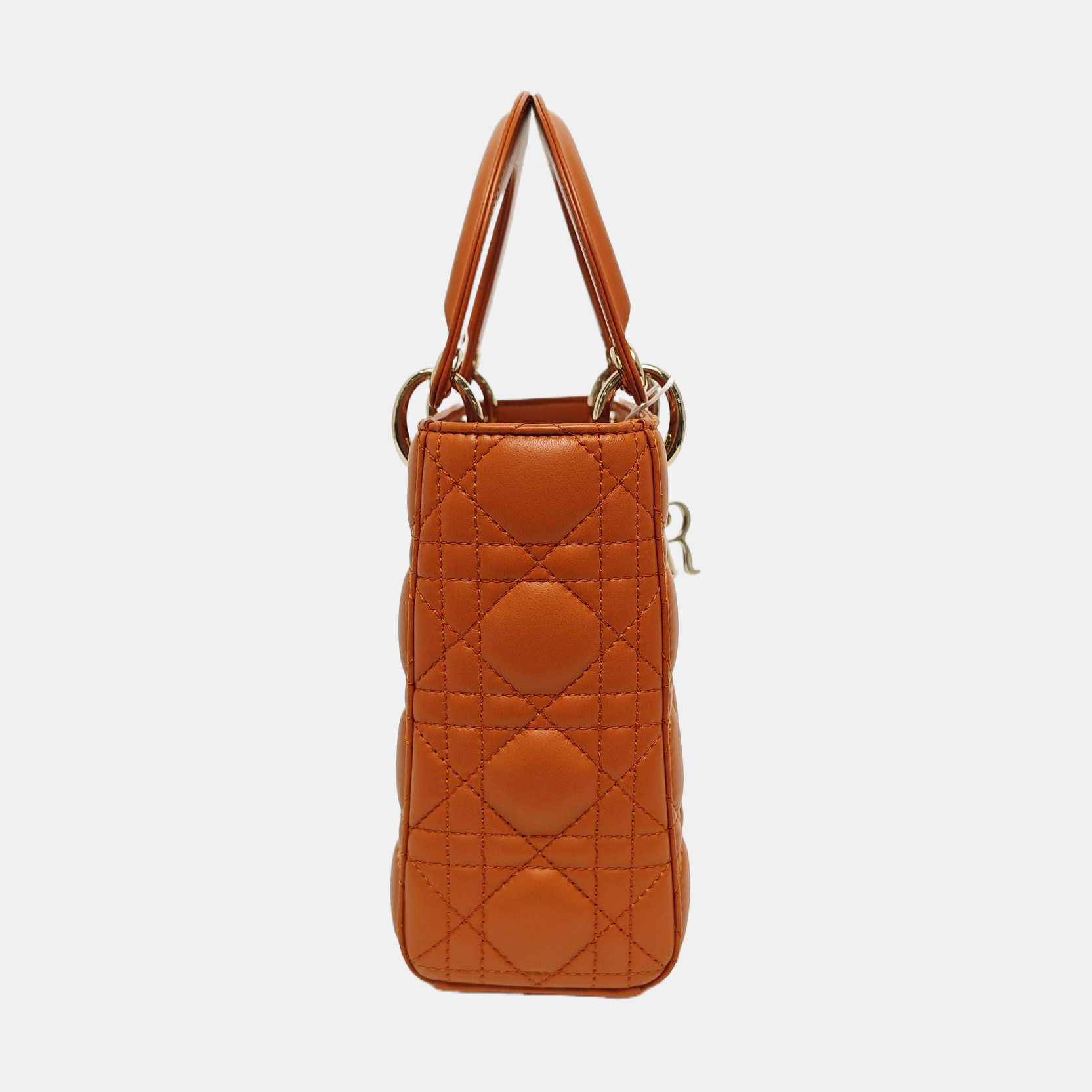 Lady Dior Small Quilted Lambskin Orange