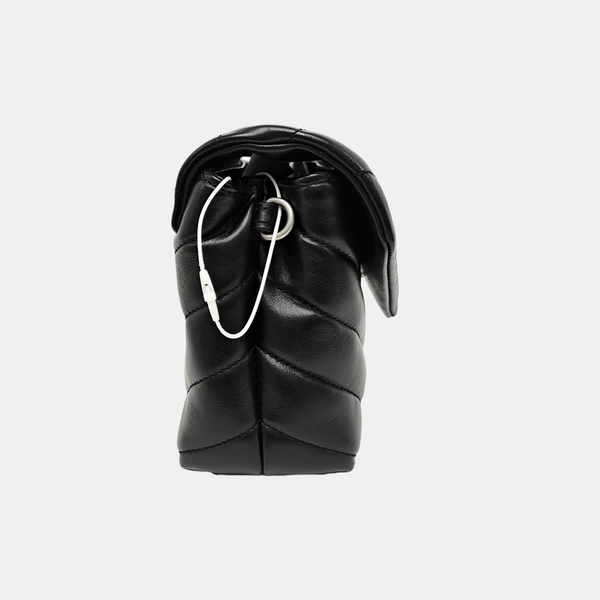 LOULOU Extra Small Chevron Calfskin Black