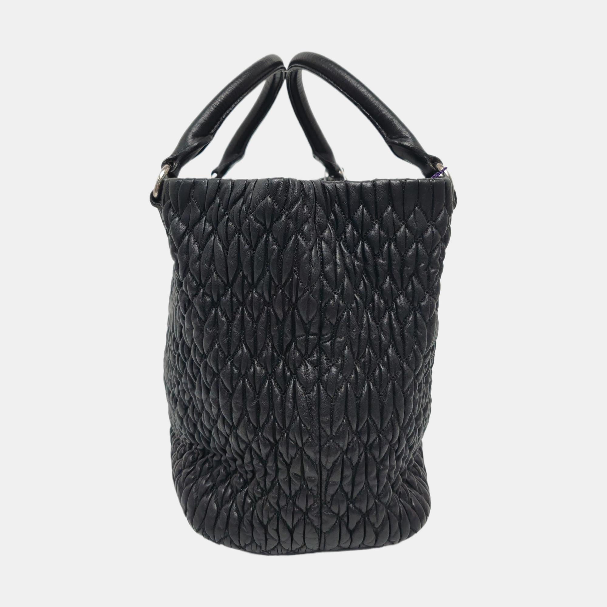 Avenue Quilted Lambskin Black
