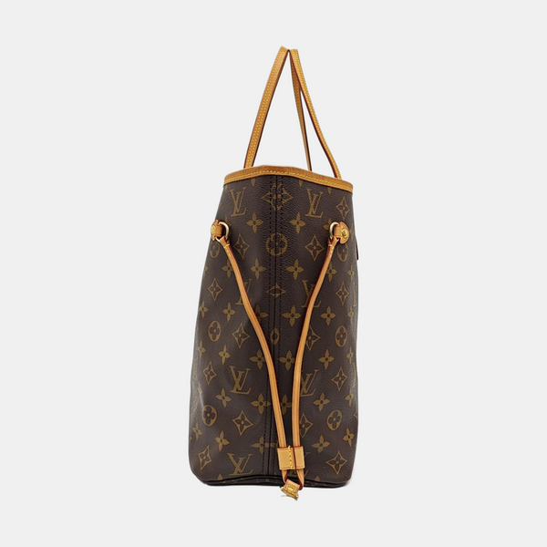 NEVERFULL MM Monogram Coated Canvas Brown