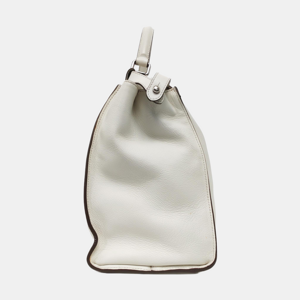 Peekaboo Large Calfskin White