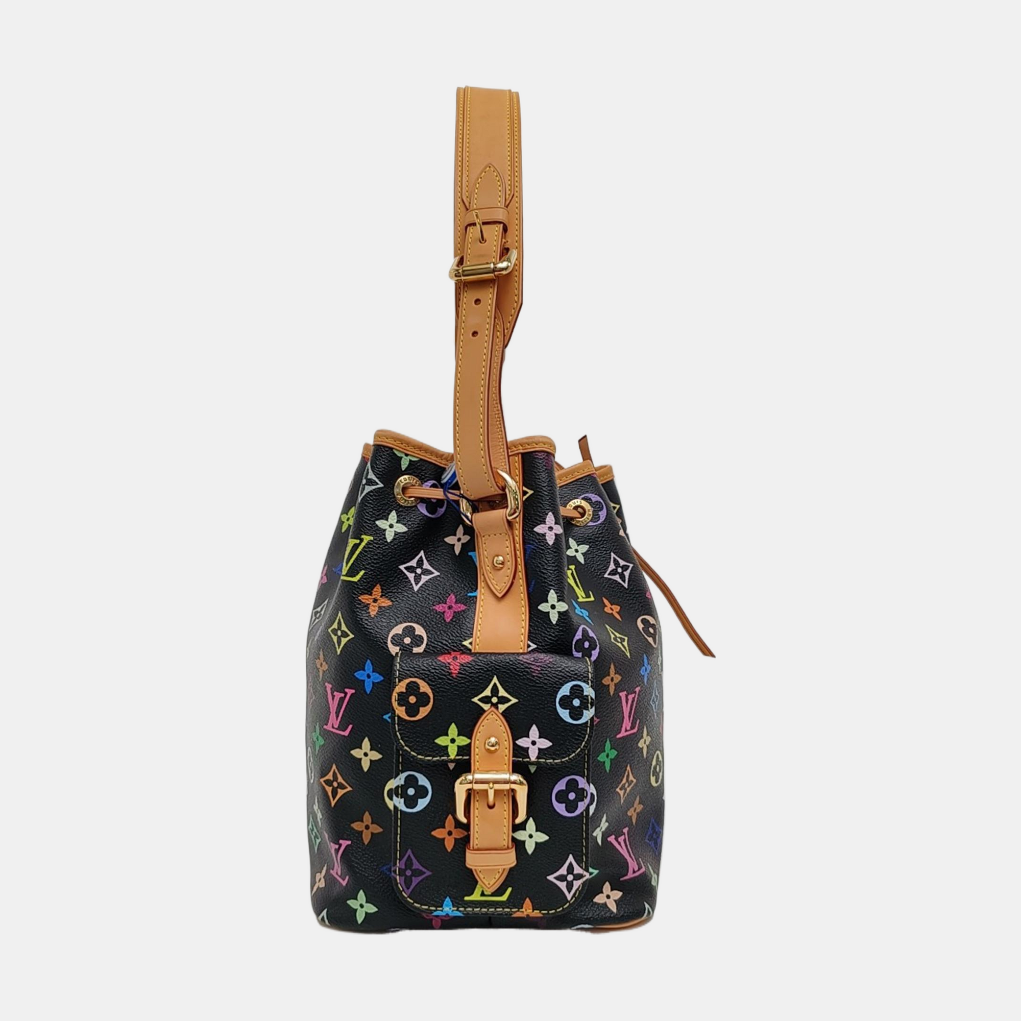 LV × TM NÉONOÉ MM Monogram Coated Canvas Black