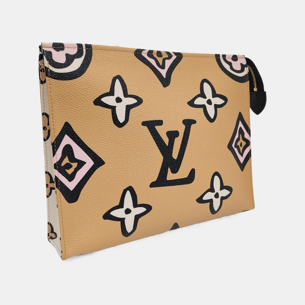 TOILET POCKET 26 Coated Canvas Beige