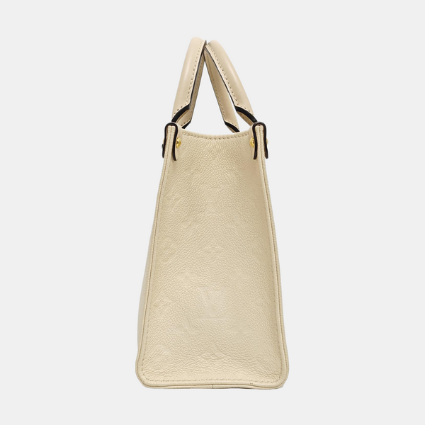 ONTHEGO PM Monogram Calfskin Beige