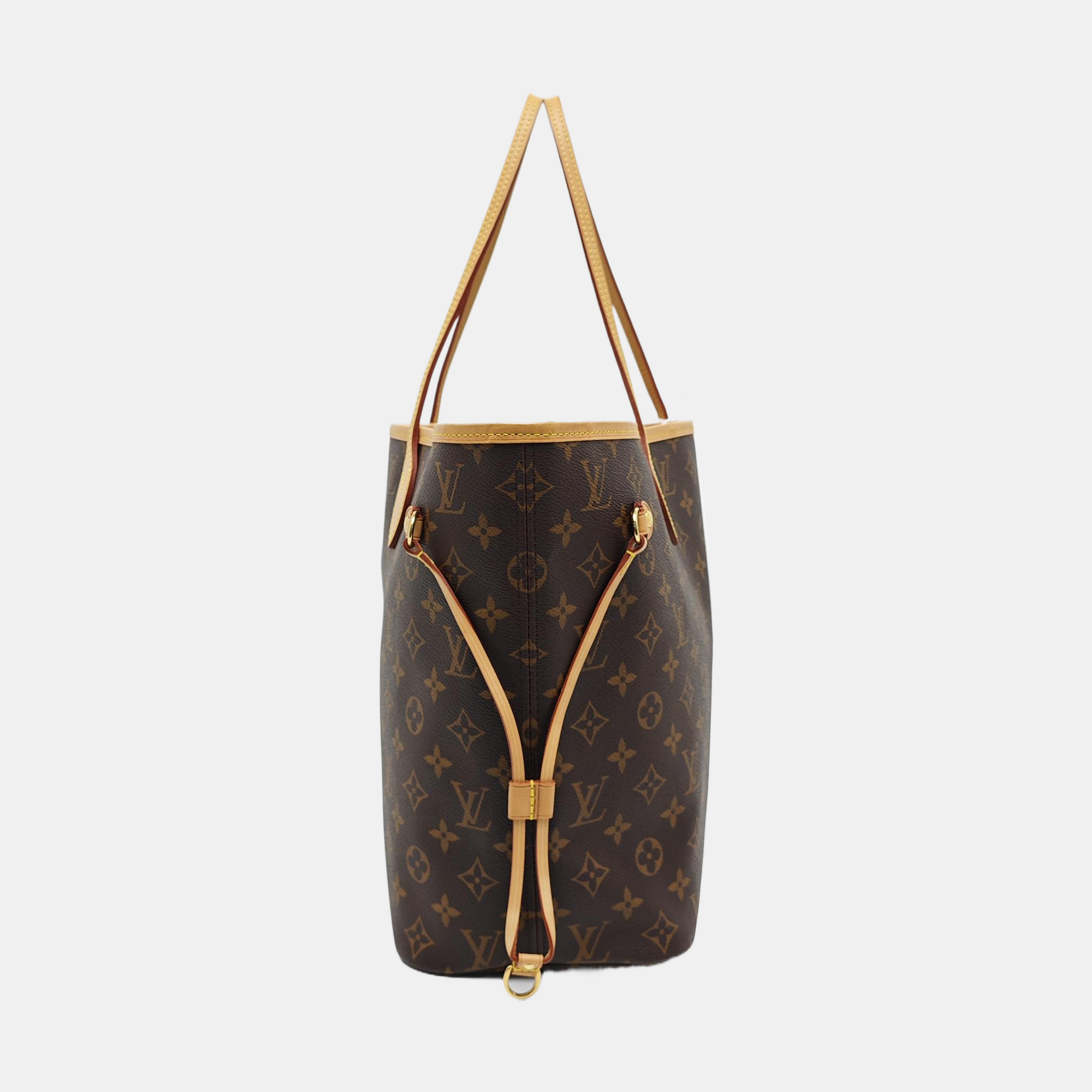 NEVERFULL MM Monogram Coated Canvas Brown