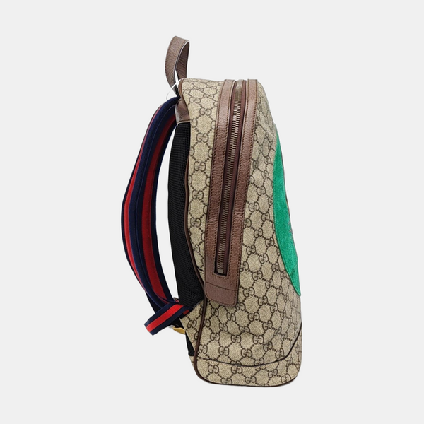 Monogram Coated Canvas Backpack Black