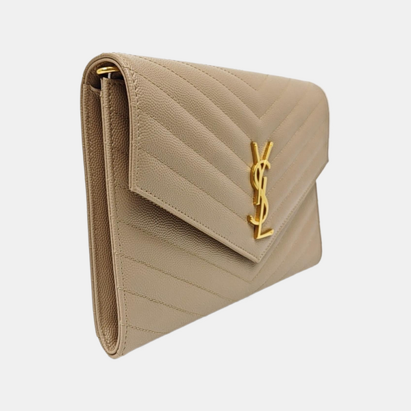 MONOGRAM Chevron Calfskin Beige