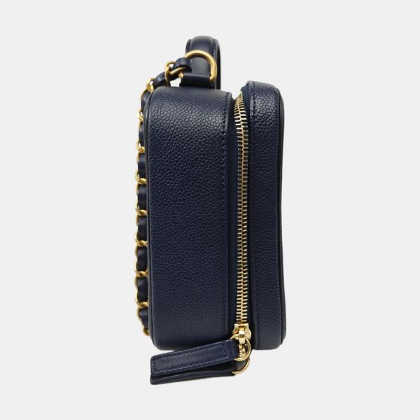 FILIGREE Medium Quilted Grained Calfskin Blue