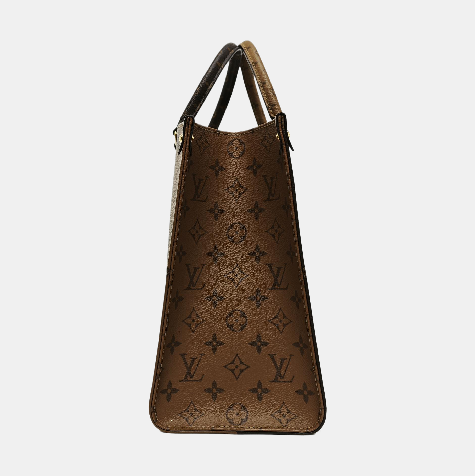 ONTHEGO MM Monogram Coated Canvas Brown