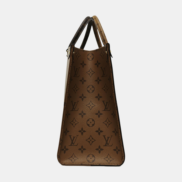 ONTHEGO MM Monogram Coated Canvas Brown