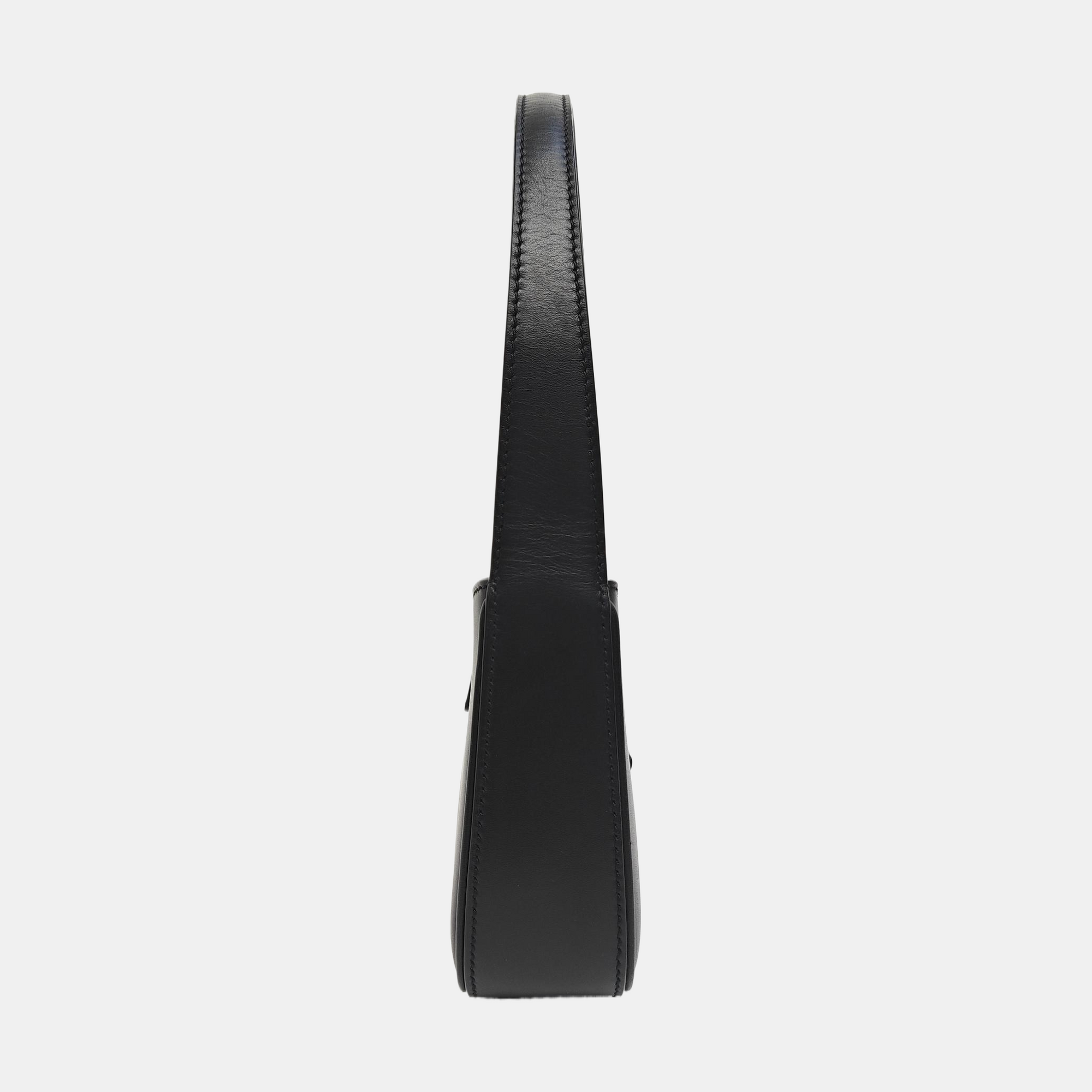 Authenticated pre-owned  LE 5 À 7 Calfskin Black - Top Handle Bag at Looply