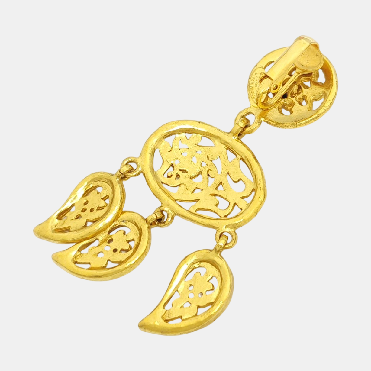 Metal Gold Clip On Earrings