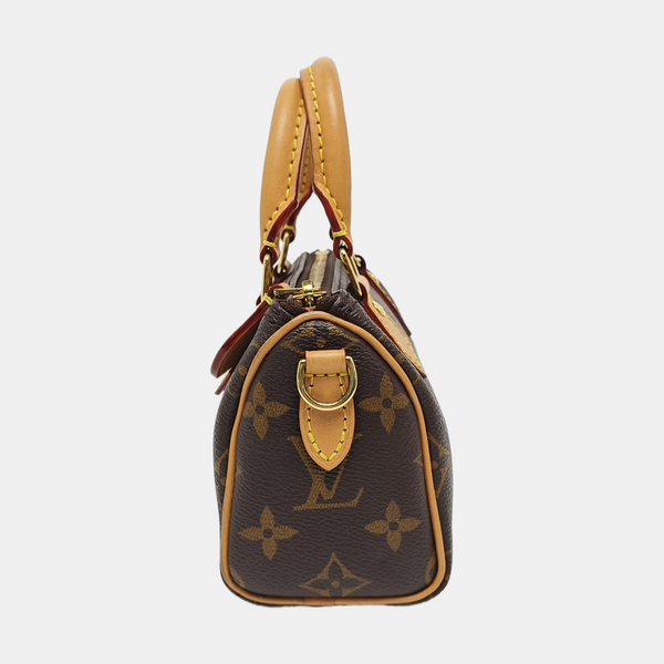 SPEEDY Nano Monogram Coated Canvas Brown