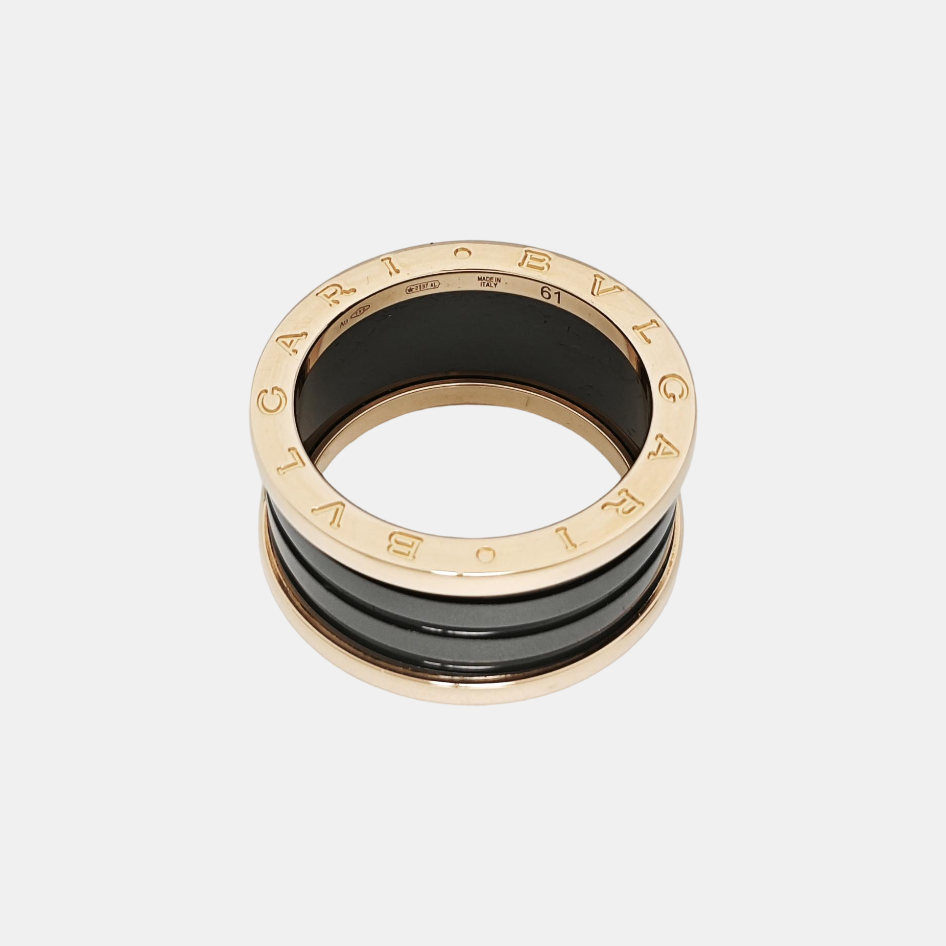 B.ZERO1 18k Rose Gold Ring EU 61