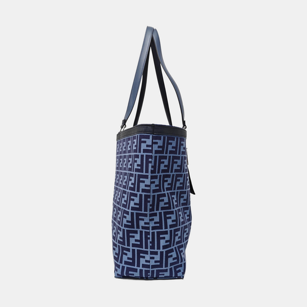 Monogram Canvas Tote Bag Blue