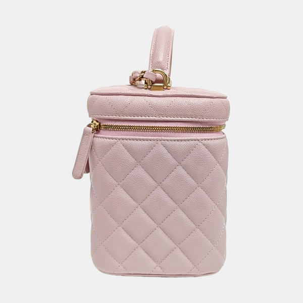 TRENDY CC Quilted Grained Calfskin Pink