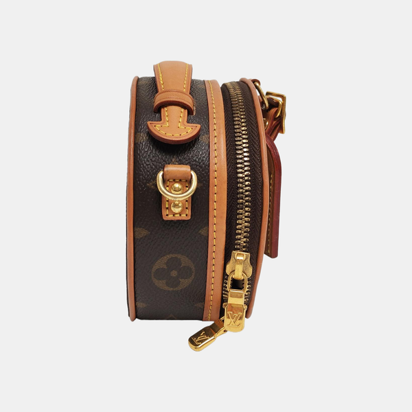 BOITE CHAPEAU Mini Monogram Coated Canvas Brown