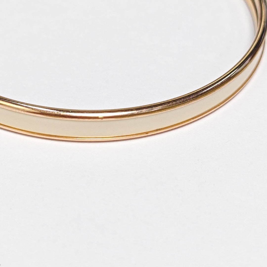 Email Metal White Bangle