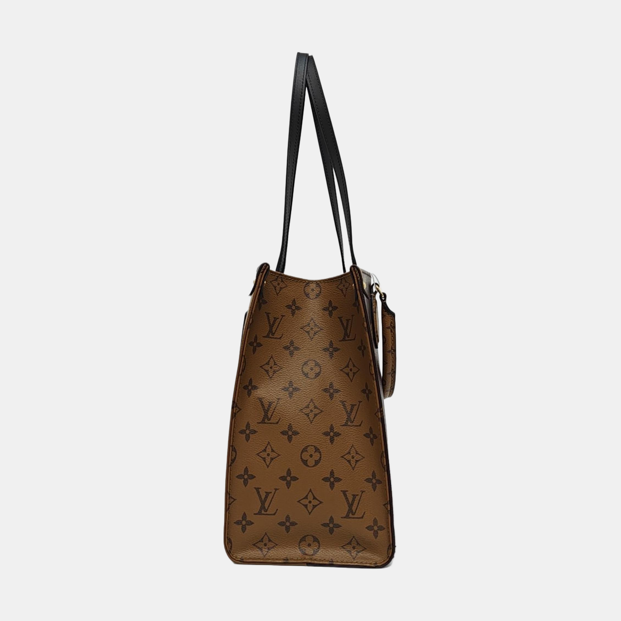 ONTHEGO MM Monogram Coated Canvas Brown