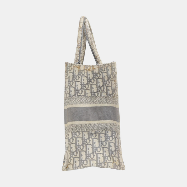 Book Tote Medium Oblique Canvas Gray