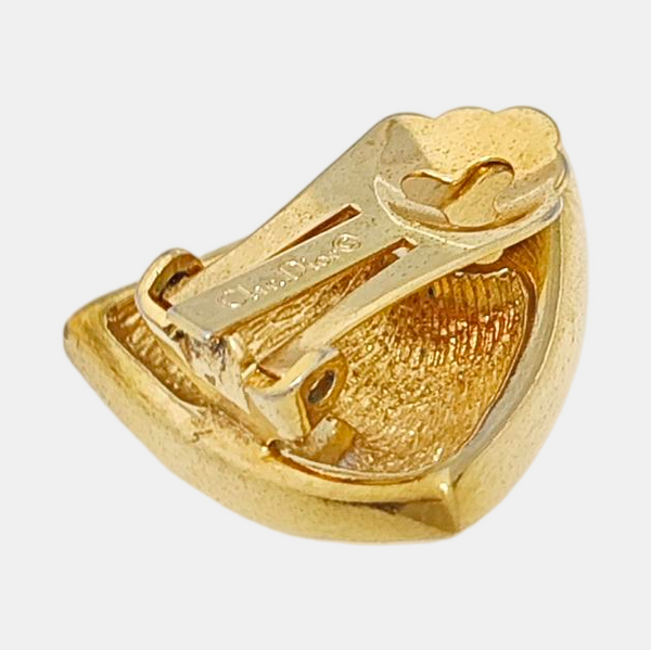 Metal Gold Clip On Earrings