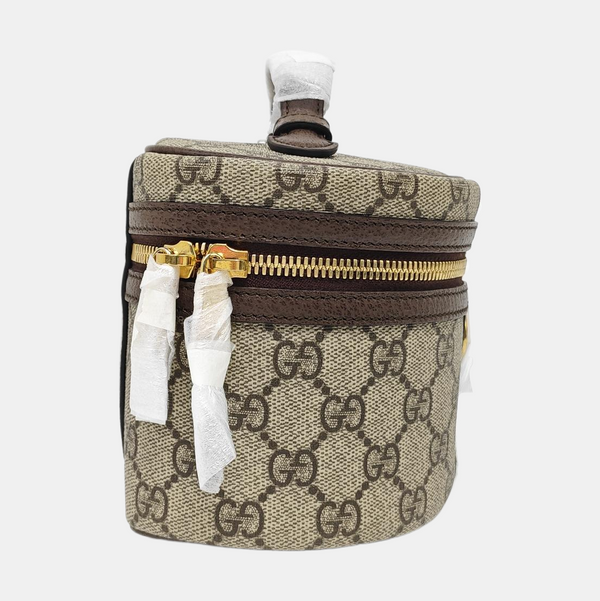 Ophidia Mini Monogram Coated Canvas Beige