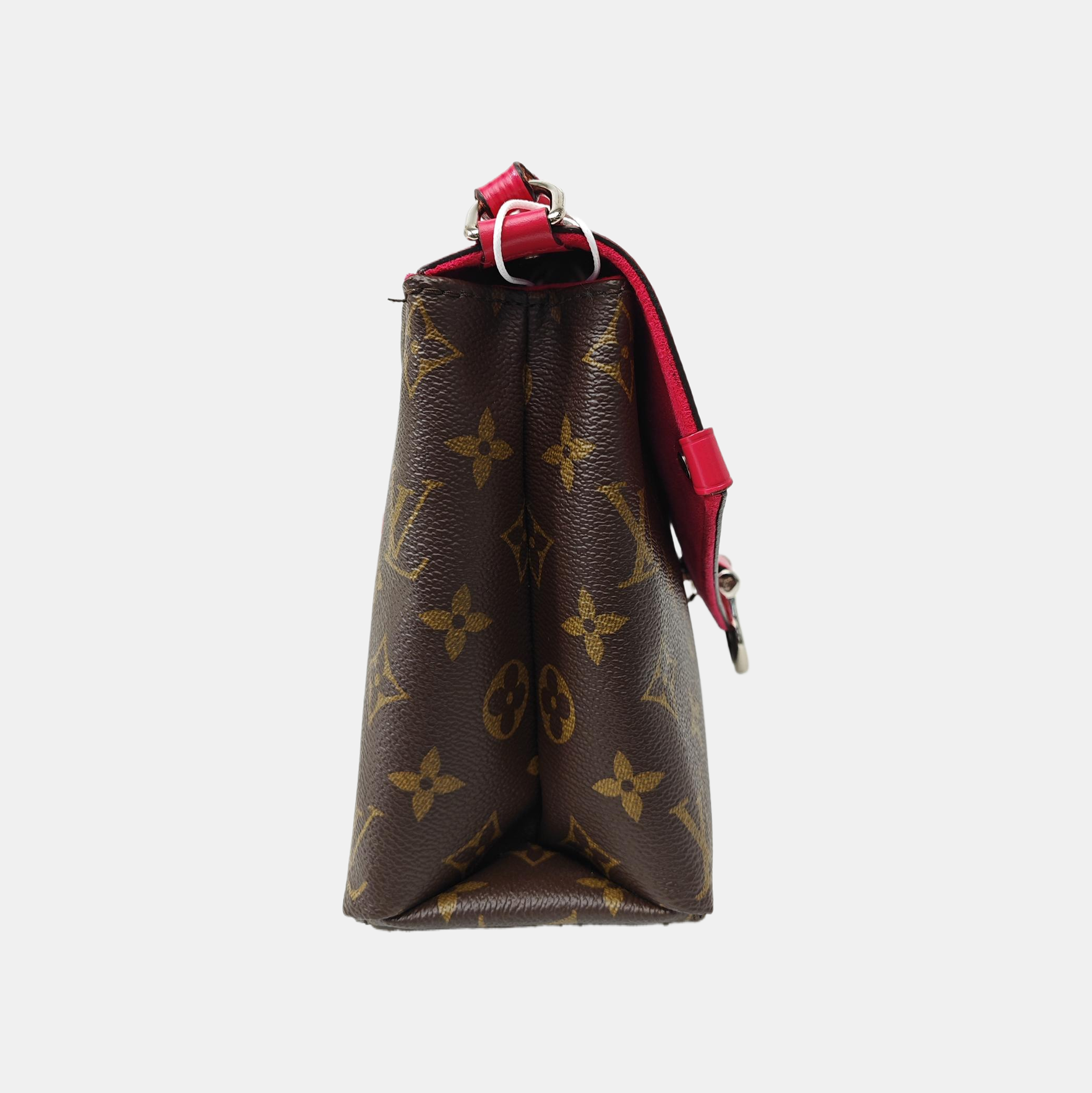 SAINT MICHEL Monogram Coated Canvas Red