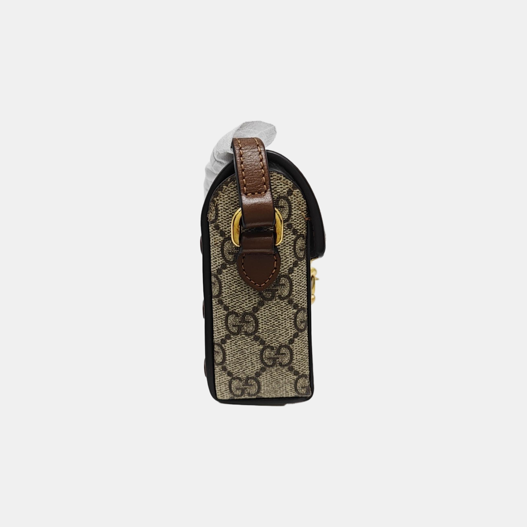 Horsebit 1955 Mini Monogram Coated Canvas Beige