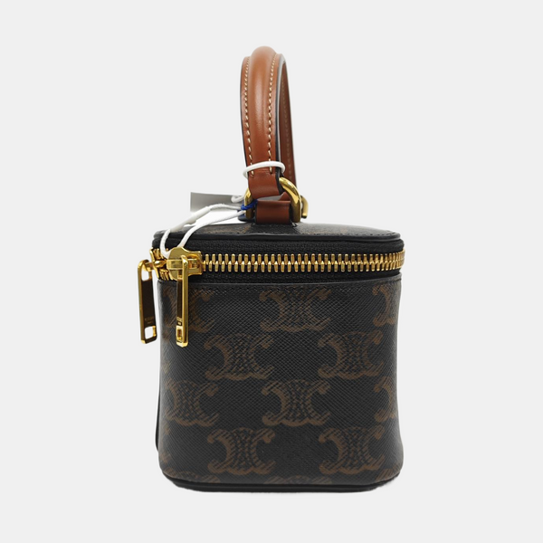 Coated Canvas Shoulder Bag Black