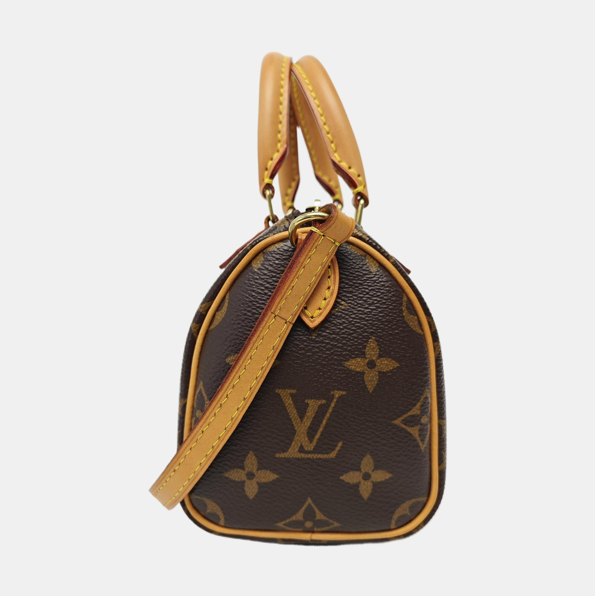 SPEEDY Nano Monogram Coated Canvas Brown