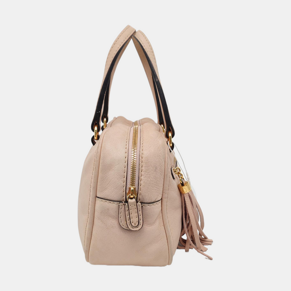 Calfskin Top Handle Bag Pink