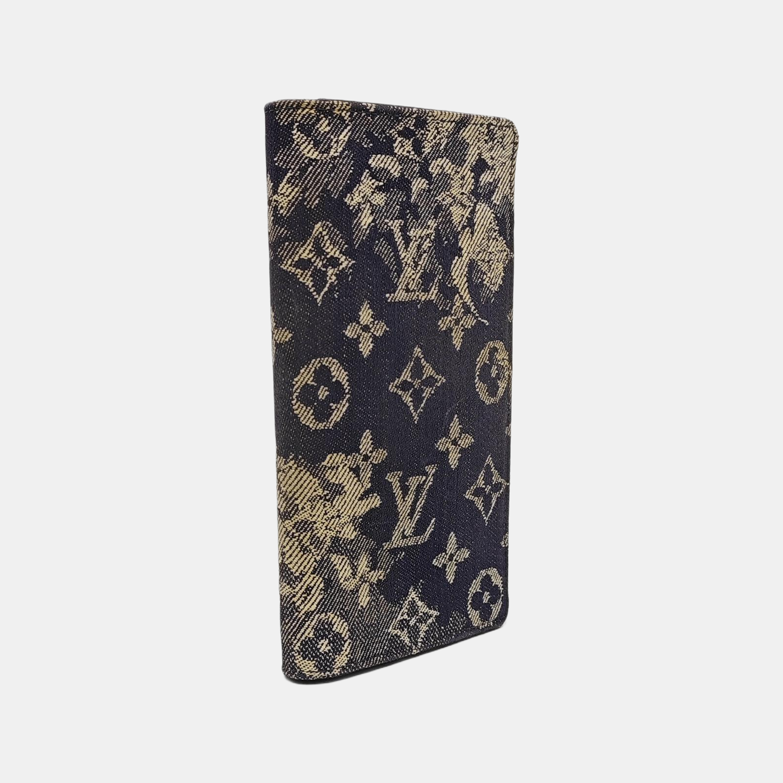 BRAZZA Monogram Denim Blue Wallet