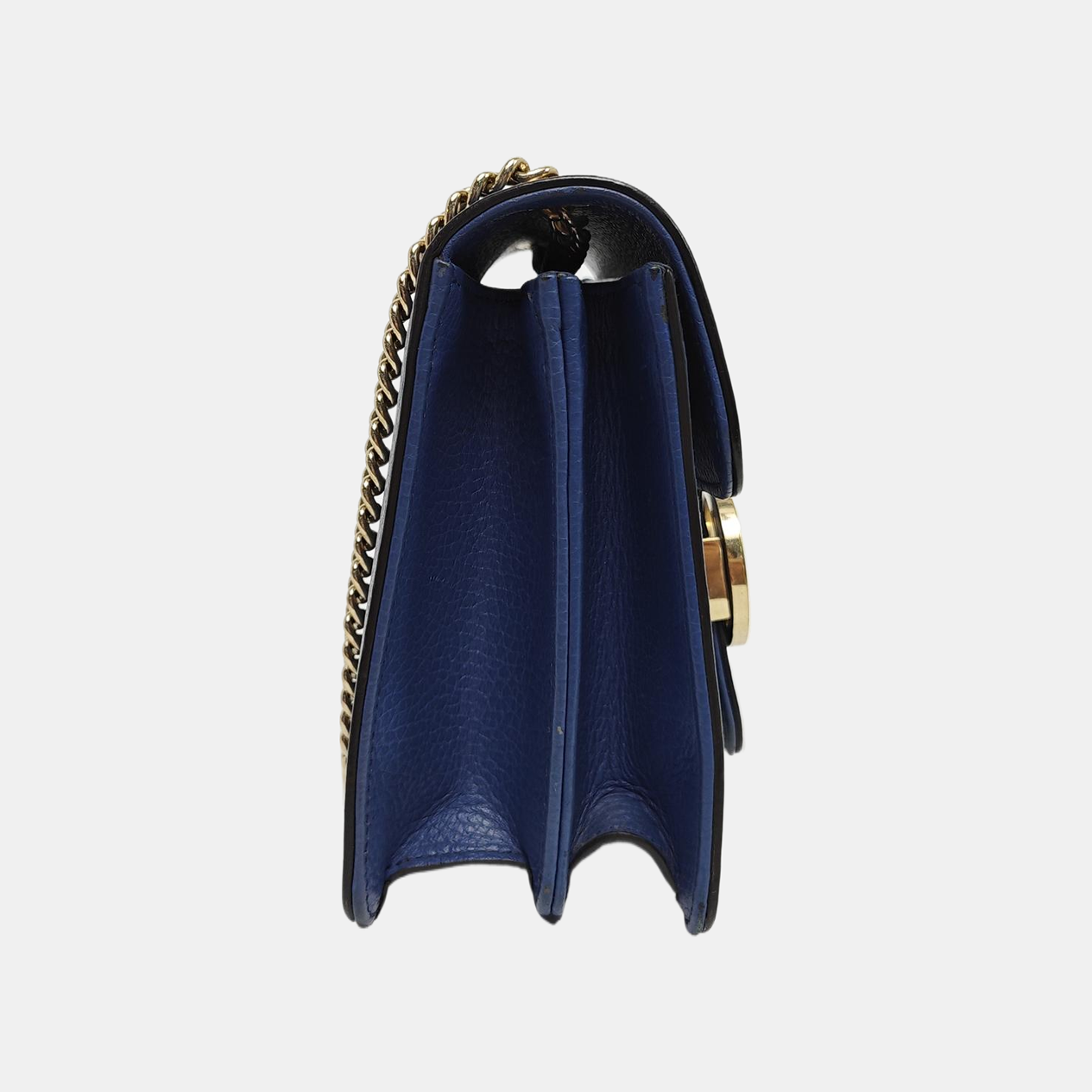 Interlocking G Small Calfskin Blue