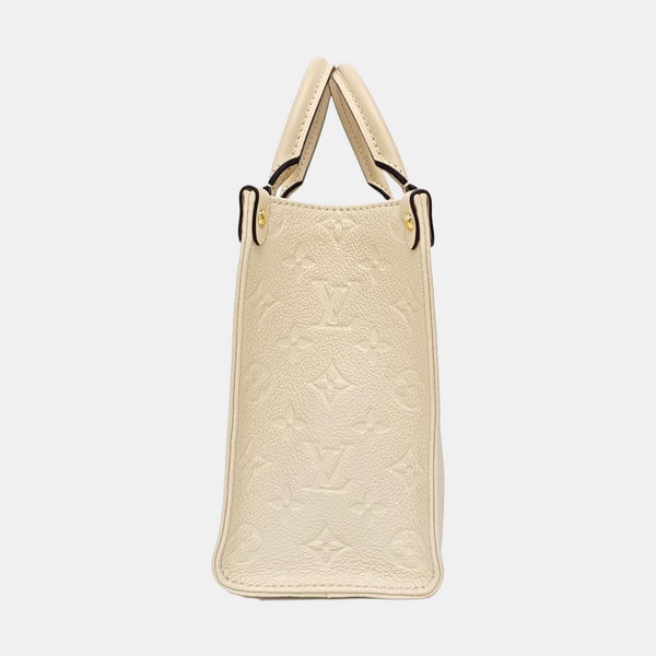 ONTHEGO PM Monogram Calfskin Beige