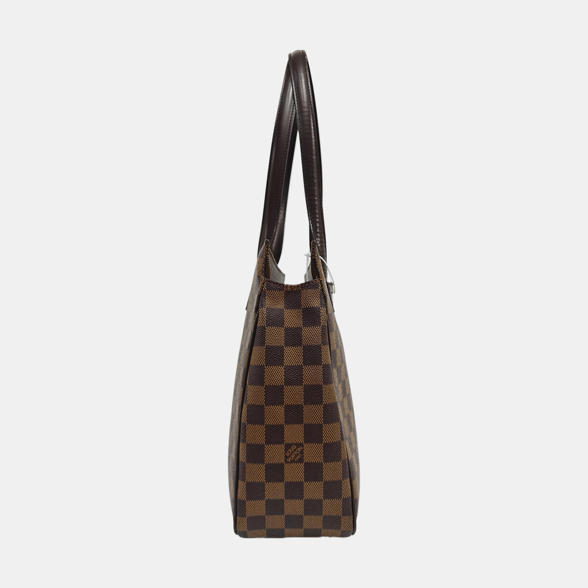 PARIOLI PM Damier Ebene Coated Canvas Brown
