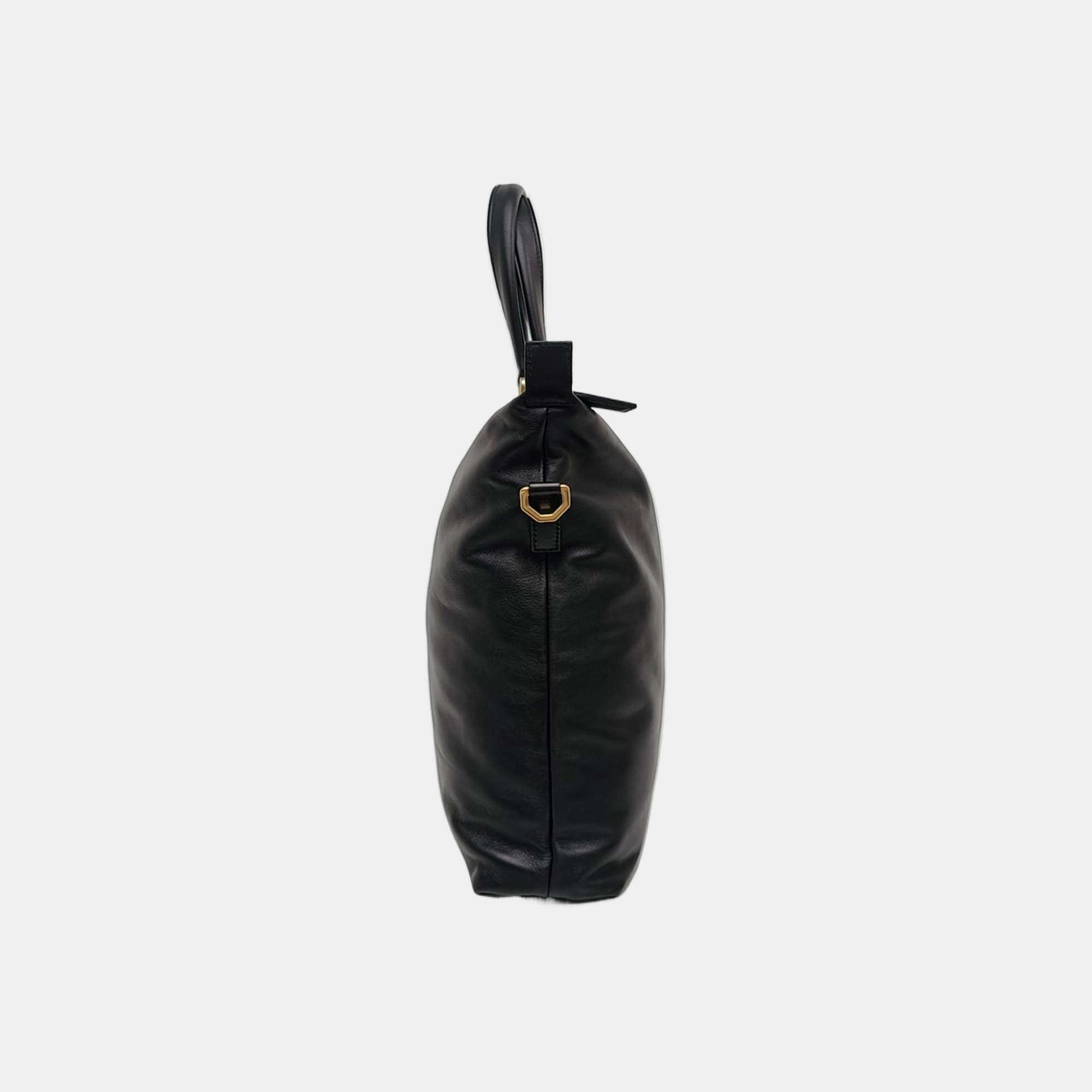 Calfskin Crossbody Bag Black