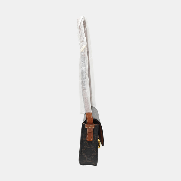 TRIOMPHE Small Coated Canvas Brown
