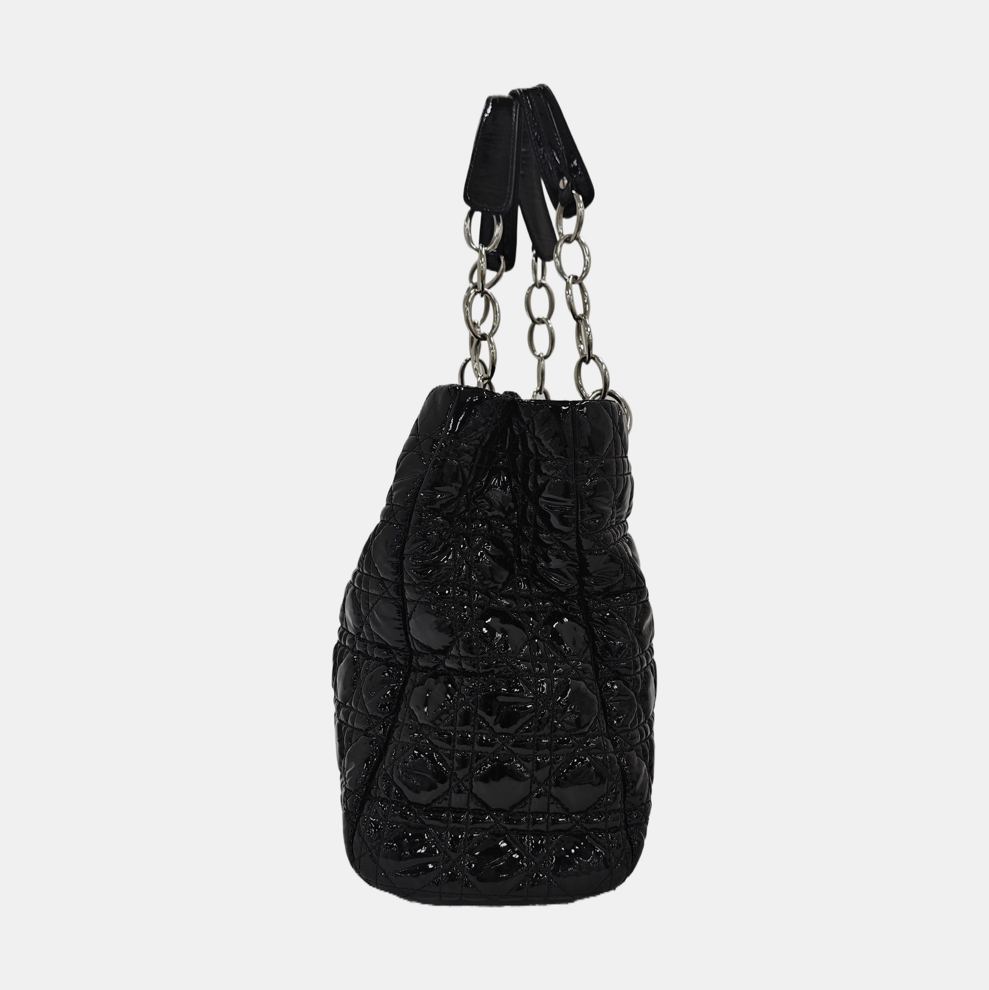 Dior Soft Cannage Patent Leather Black