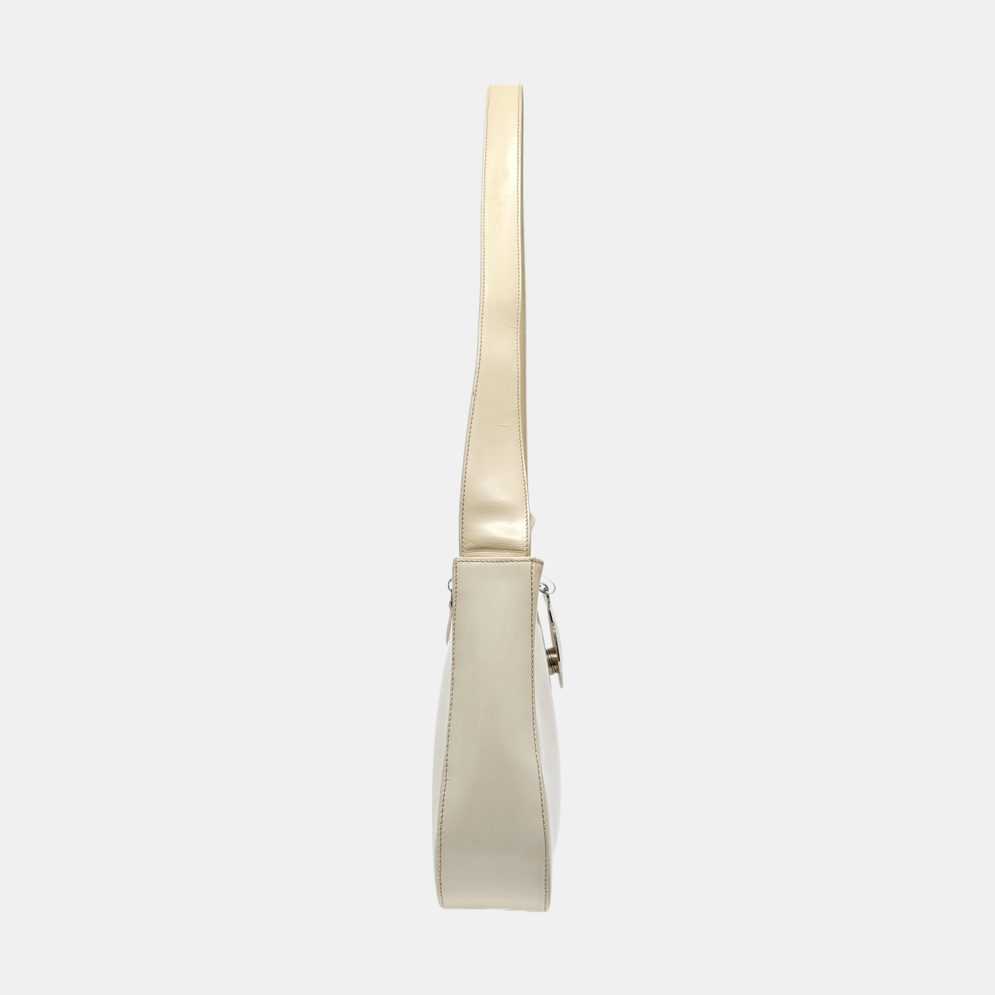 Calfskin Shoulder Bag White