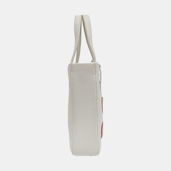Quilted Calfskin Tote Bag White