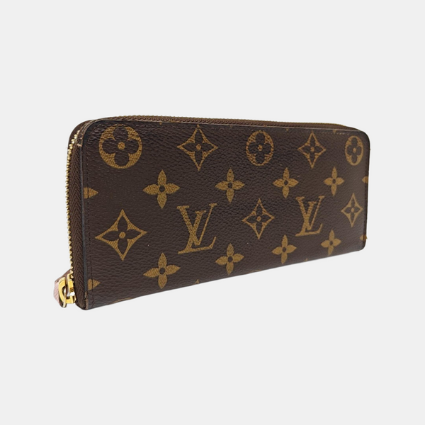 CLÉMENCE Monogram Coated Canvas Brown Wallet