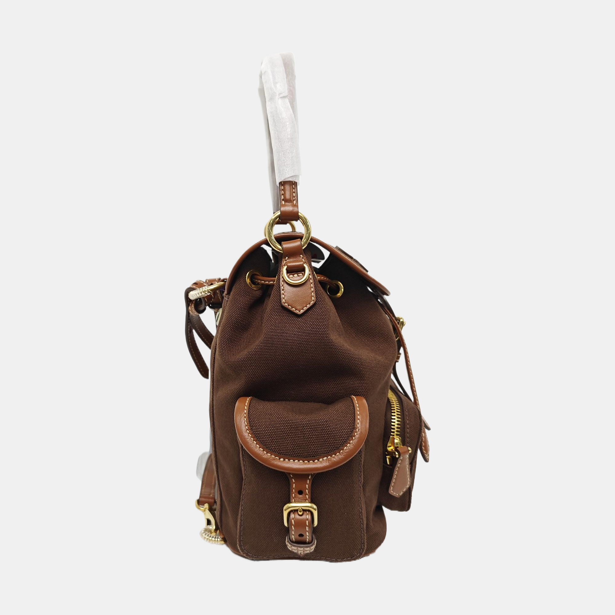 Fabric Backpack Brown