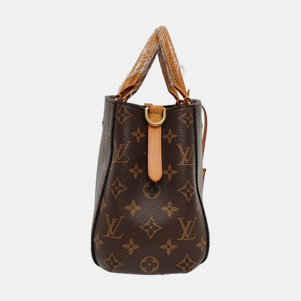 MONTAIGNE BB Monogram Coated Canvas Brown